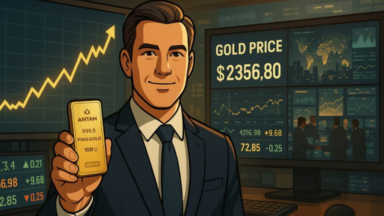 Harga Emas Antam Naik Rp6.000 per Gram Hari Ini
