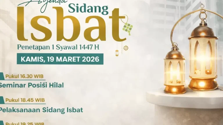 Jam Berapa Sidang Isbat 1 Syawal 2026? Ini Jadwalnya