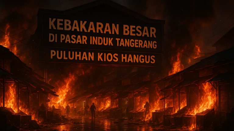 Kebakaran Besar di Pasar Induk Tangerang, Puluhan Kios Hangus