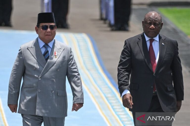 Prabowo: RI dan Afrika Selatan Sepakati Percepatan Kerja Sama Pertahanan